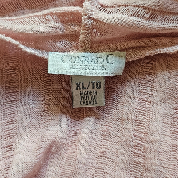 Conrad C Pink Lightweight Open Front Cardigan XL - Picture 3 of 4